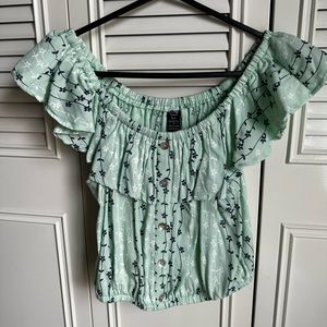 It’s Me off shoulder embroidered top